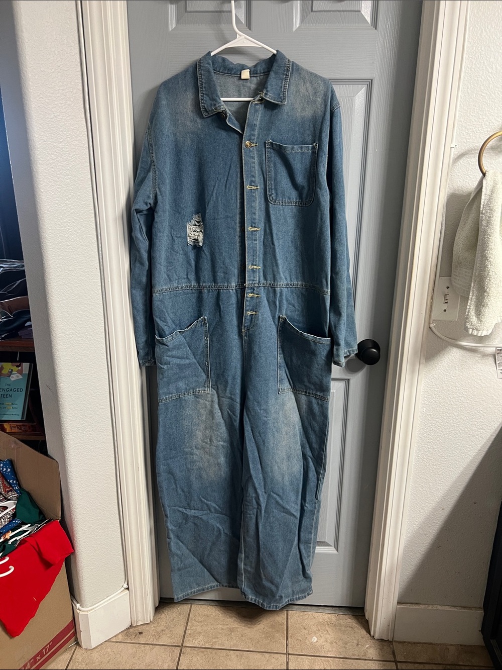 Denim Workwear Jumpsuit - Blue